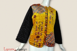 Velvet coat with royal pattern